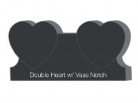 Double heart with vase notch